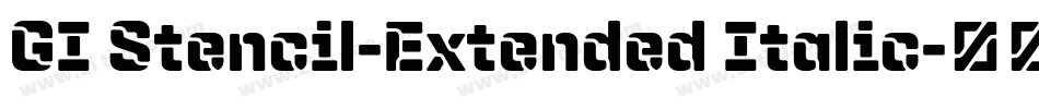 GI Stencil-Extended Italic字体转换